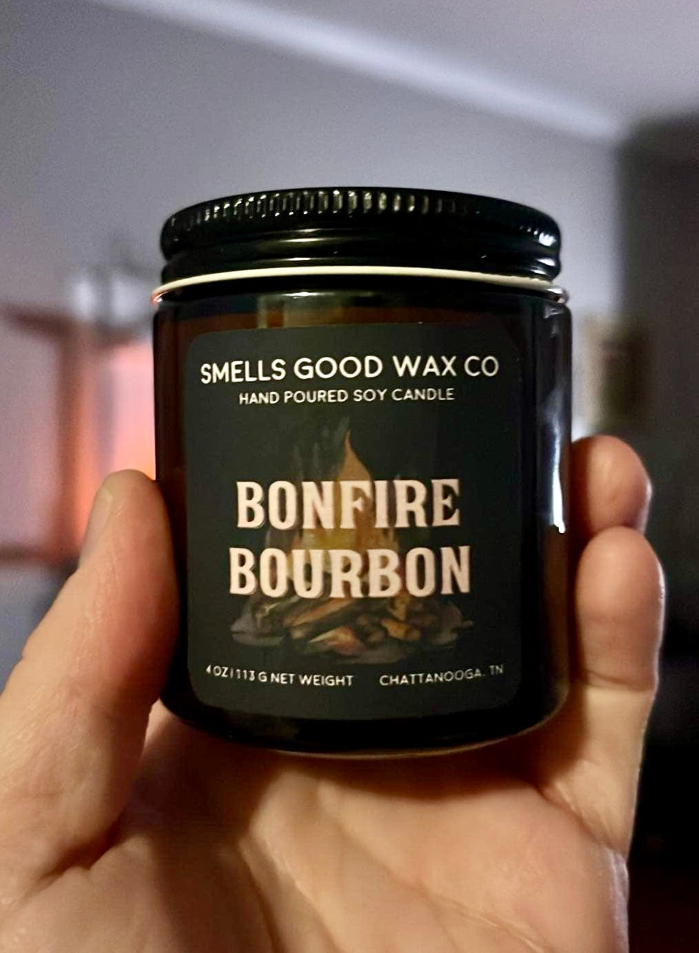 Bonfire Bourbon 4 Oz Soy Candle